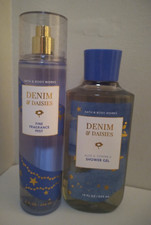 Bath  Body Works Denim  Daisies Fine Fragrance Mist 8 oz/Shower Gel 10 oz