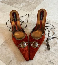 Ce Sou Shoo Strappy Mule Heels size 9.5