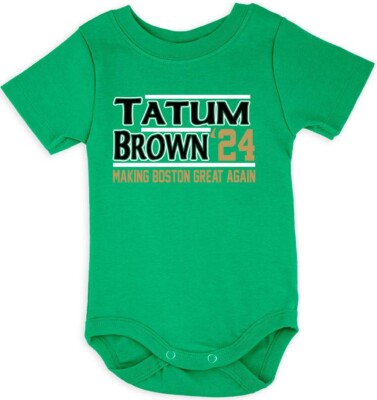 Baby Jaylen Brown Jayson Tatum 2024 Jersey Creeper Romper One Piece