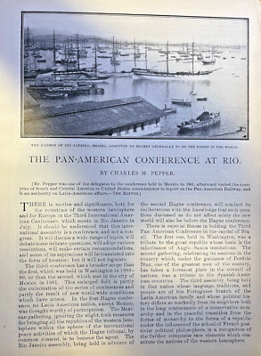 1906 Pan American Conference at Rio Di Janeiro Elihu Root illustrated