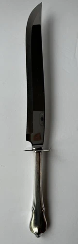 Grand Colonial by Wallace Sterling Silver Steak / Roast Carving Knife 14”