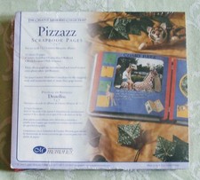 Creative Memories 7 x 7 Blue with Red Border Pizzazz Scrapbook Refill Pages