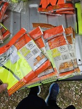 LOT OF 5 Safety Works CVCL2MLXL Polyester Bright Lime Class II Mesh Vest X-Large
