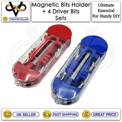 Schraubendreher Mini Sets mit Taschenlampe magnetische Bits Halter & 4 Schraubendreher Bits