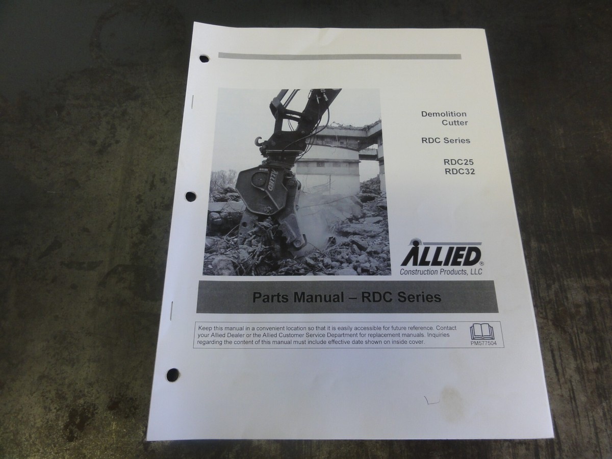 Allied Construction Products RDC25 RDC32 Demolition Cutter Parts