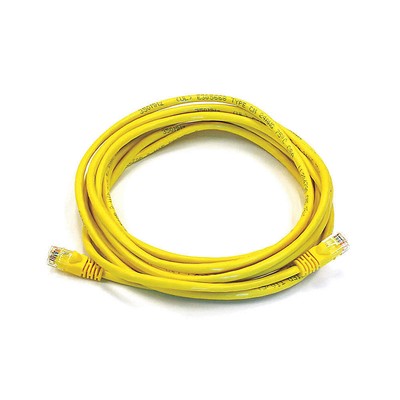 MONOPRICE 2312 Patch Cord,Cat 6,Booted,Yellow,14 ft. 5VZR5