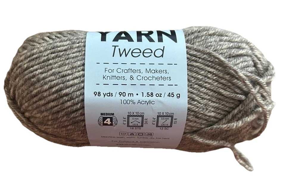 Lote de 6 novelos Premier Just fio de tweed acrílico peso médio - Imagem 3 de 4