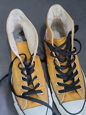 RARE! Mustard Yellow VTG 60s 70s Converse USA Chuck Taylor All