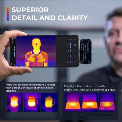 MARKENLOS Typ-C USB-Infrarot-Wärmebildkamera -20℃~1000℃ Temperaturmessgerät Kamera