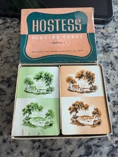 VTG Hostess Playing Cards – 2  Decks – Bridge  # 1000 – W.P. Co. Home  THEMED