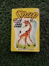 Vintage Snap Card Game 1950's Whitman Complete Giraffe in Box 4111