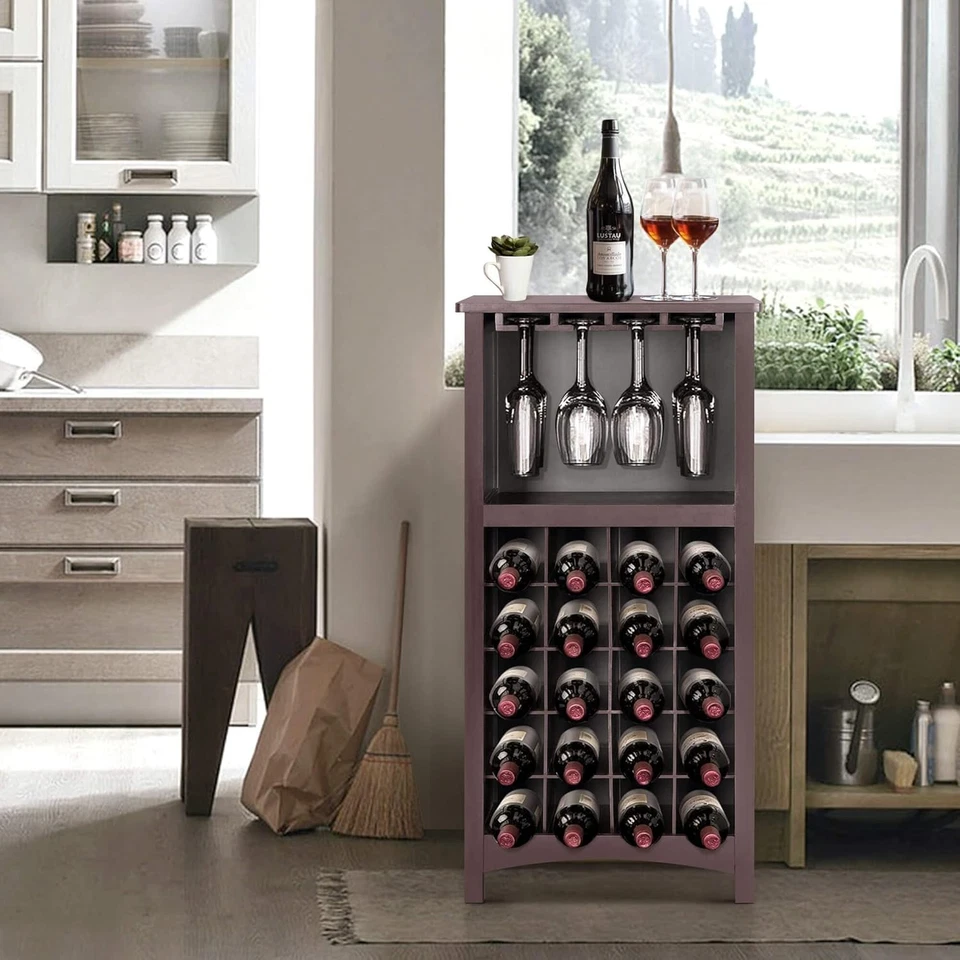 Wine Cabinet with Storage for Living Room, BT06 (Dark Brown) - Image 2 of 4