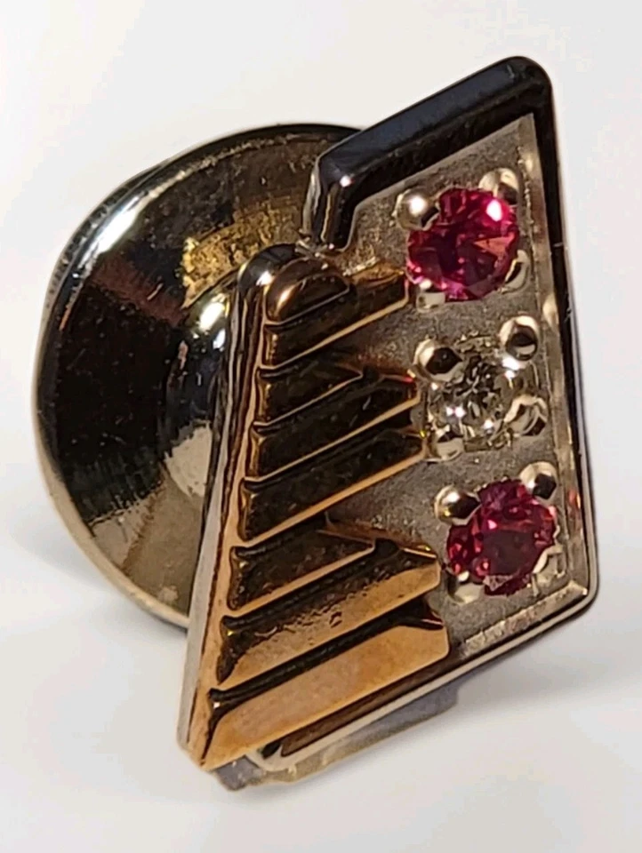 Juego de gemelos vintage años 70 oro 10k EMB diamante, rubí, esmeralda O.C. Tanner   Foto 4 de 4