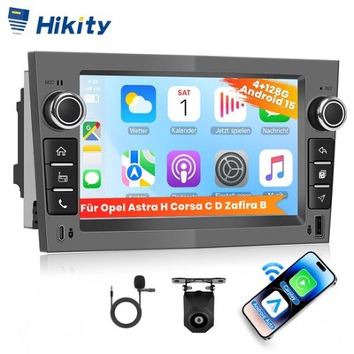 Für Opel Astra H Corsa C D Zafira B Kam Navi 4+128G Android 15 Autoradio CarPlay
