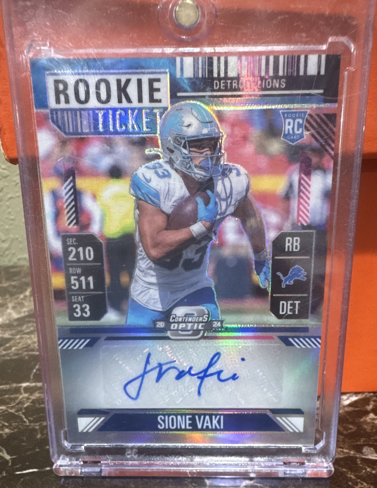 Sione Vaki Panini Contenders Optic #185 Autograph-Nebula
