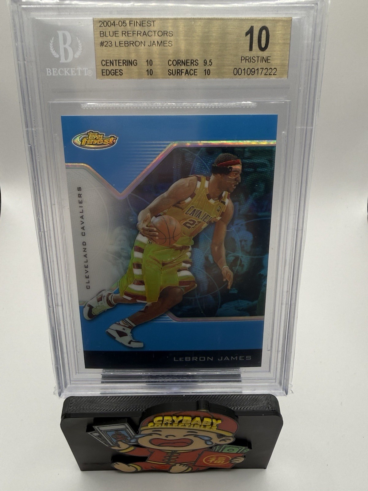 2004-05 Topps Finest Blue Refractor LeBron James Bgs 10 #23 /50