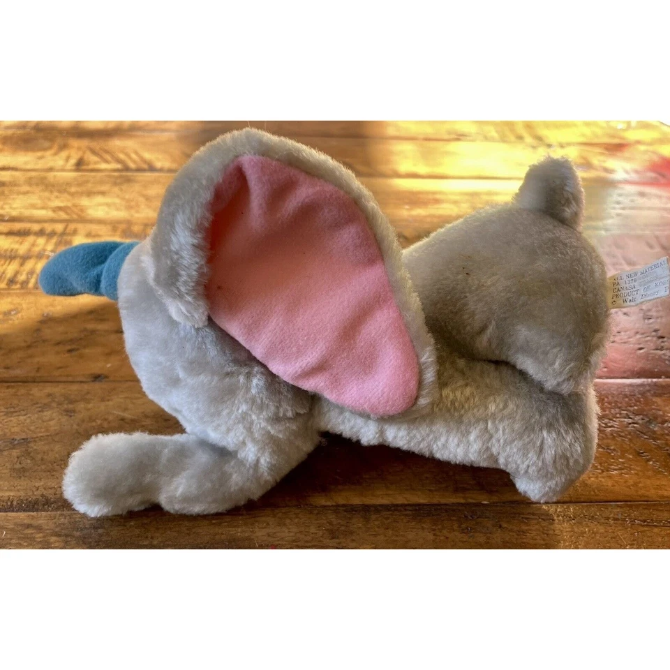 Vtg Walt Disney Productions Dumbo Plush Stuffed Animal Toy W.D.P - Image 2 of 4