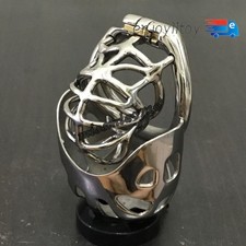2023 Stainless Steel Male Chastity Device Ball Cage Men Short Metal Locking Belt