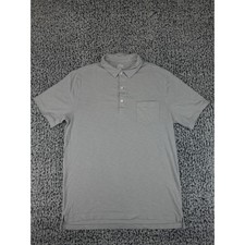 J.Crew Garment-Dyed Slub Cotton Polo Mens LT Gray Short Sleeve Pocket Shirt