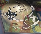 Drew Brees New Orleans Saints Autographed Full-Size Football Helmet Who Dat