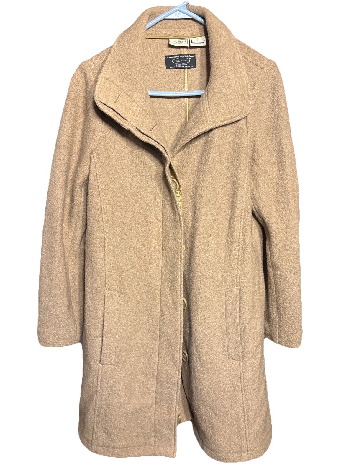L.L.Bean, LL Bean Coat Women's Small Bellandi Italian Wool Button Up Vintage