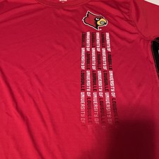 Louisville Cardinals NCAA Youth XL 20 Red T-Shirt By Colosseum T7