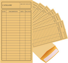 50Pcs Cash Envelopes for Budgeting Cash Deposit Cardstock Budget Envelope Kraft