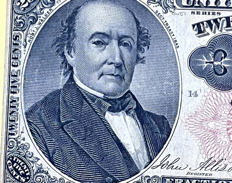 US 25 Cents Fractional Currency, 5th Issue, Fr1308, Green back XF+ - Image 4 of 4