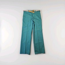 NWT Vintage Sears Sportwear USA Made Aqua 32x30 Teal Turquoise Pants  Belt NOS