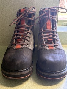 Simms Wading Boots Fishing Shoes Waders W Rubber Sole Fly Fishing Boys Size 4