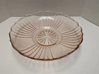 VTG 1930s Pink Depression Glass Mayfair Anchor Hocking Open Rose 12"  Low Bowl