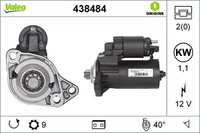 Anlasser Starter Valeo Origins - NEW O.E. Technologie 438484 FüR Seat VW Skoda 4