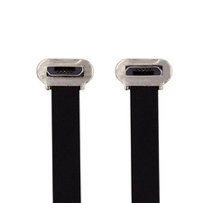 90 Degree Micro USB2.0 Male to Male 5Pin Ultra Slim Flat Charging Cable 16cm
