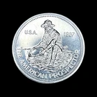 1987 Engelhard American Prospector 1 oz .999 Fine Silver Round