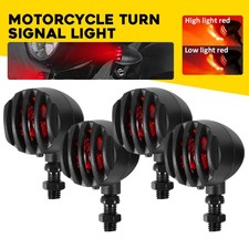 Motorcycle Bullet Blinker Grill Indicators Brake Running Turn Signals Tail Light