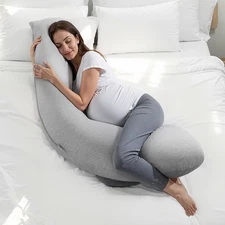 Uimoso Pregnancy Pillows L-Shaped Maternity Pillow for Pregnant Women Soft