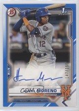 2021 Bowman Paper Prospect Blue Border 147/150 Hansel Moreno #PAPR-HM Auto ng3