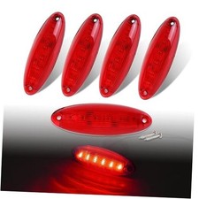 5.8 Inch 5 PCs Red LED Cab Marker Top Lights Compatible with Red 5Pcs 