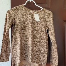 H M leopard print tee-shirt sz 8-10 NWT