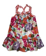 Gymboree SURF ADVENTURE Tropical Flower Mixed Print Ruffle Tank size 7