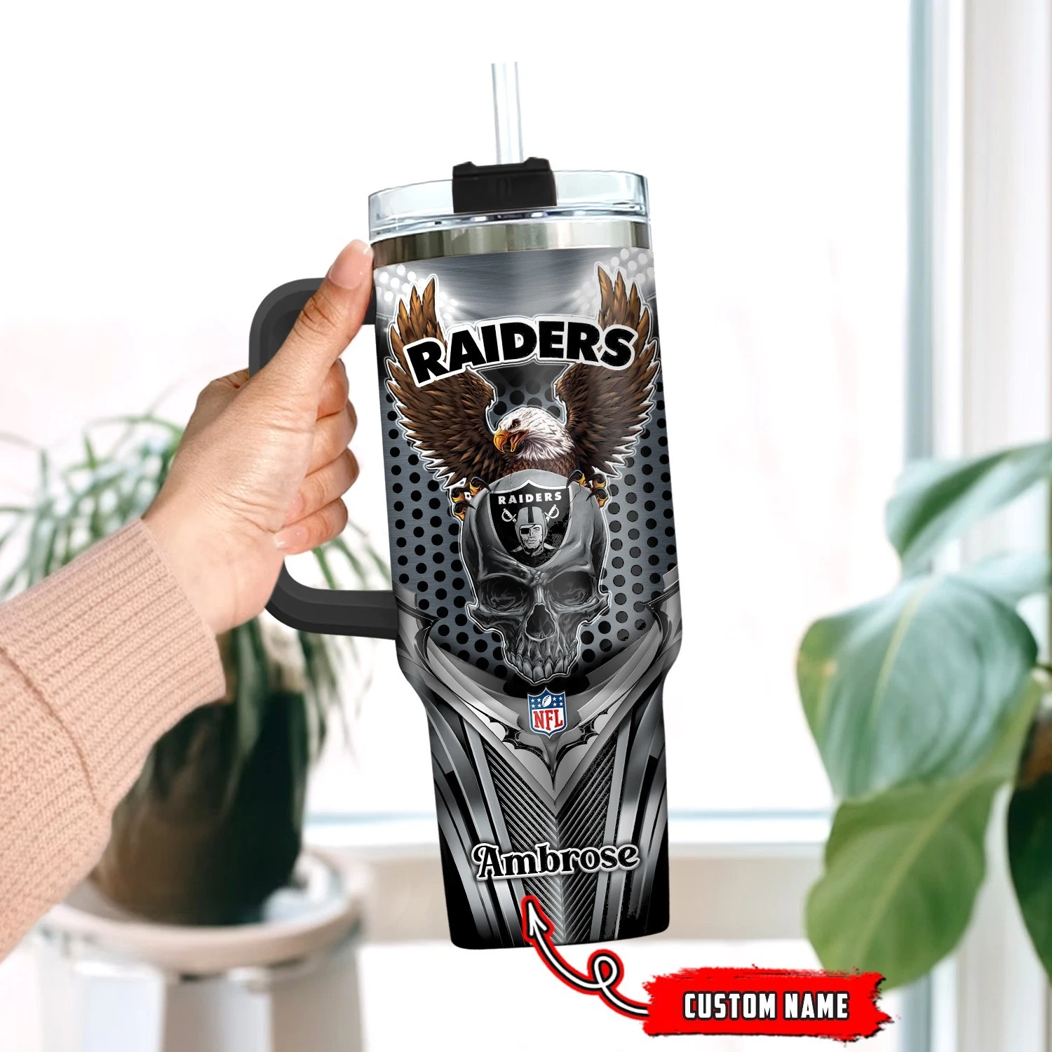 Oakland***Raiders 40oz Stainless Steel Tumbler