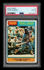 1976 Topps Set-Break #  1 Hank Aaron PSA 4 VG-EX