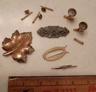 Lot Of Costume Jewelry -- 10 Pieces-- pins cuff links tie clasp barrette