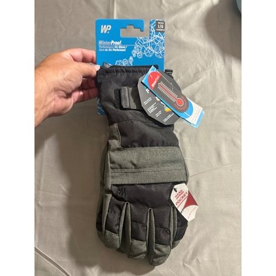 WinterProof Mens Performance Ski Gloves Black Gray Extreme Cold Large NWT