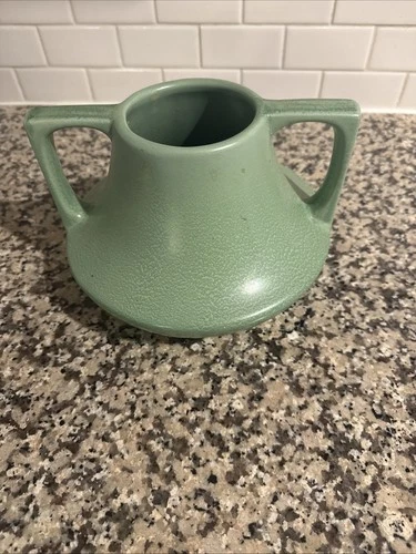 HaegerR Art Potter "EVE" Vase Green Glaze No Chips