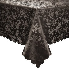 Smiry Rectangle Table Cloth, Waterproof Heavy 84" x 60" Rectangular , Coffee