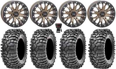 System 3 SB-4 Bronze (4+3) 14'' Wheels 32'' Roxxzilla 396 Tires RZR Turbo S / RS1