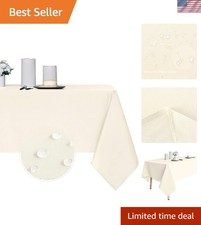 Versatile 210GSM Microfiber Tablecloth, Water Resistant - Square 60x60 Inch