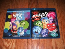 Inside Out 1 and 2 on Blu-ray. No DVD discs, Blu-ray discs only.