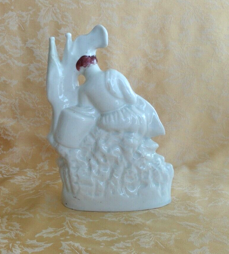 LARGE ANTIQUE STAFFORDSHIRE FIGURINE - A SOLDIER'S DREAM 10.25" Gold Gilt - Picture 5 of 8